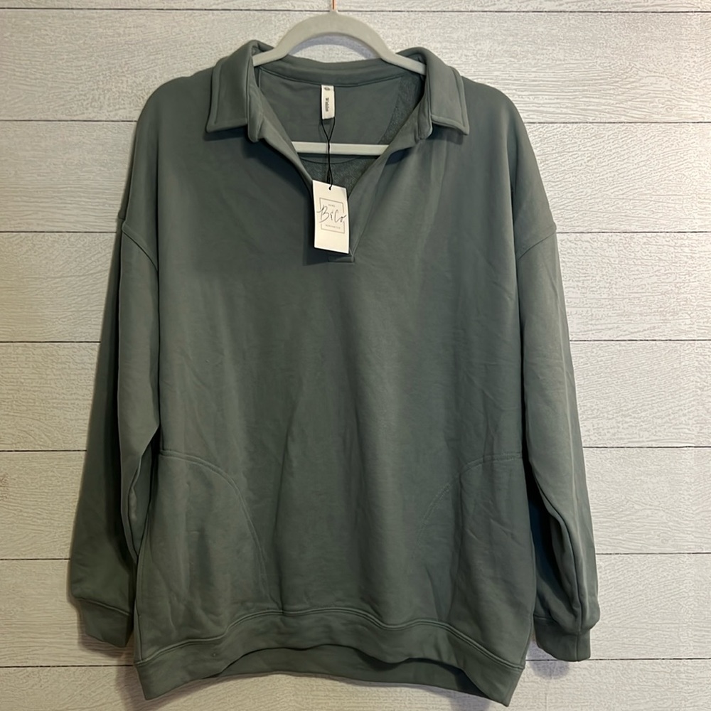 Wishlist French Terry Pullover with Pockets, NWT